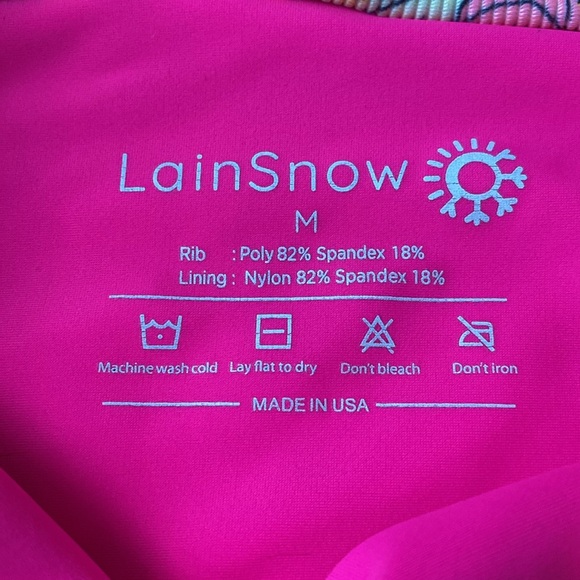 Lain Snow Kiawah Bikini Bottom High Waisted In Neon Bloom Medium - Picture 5 of 6